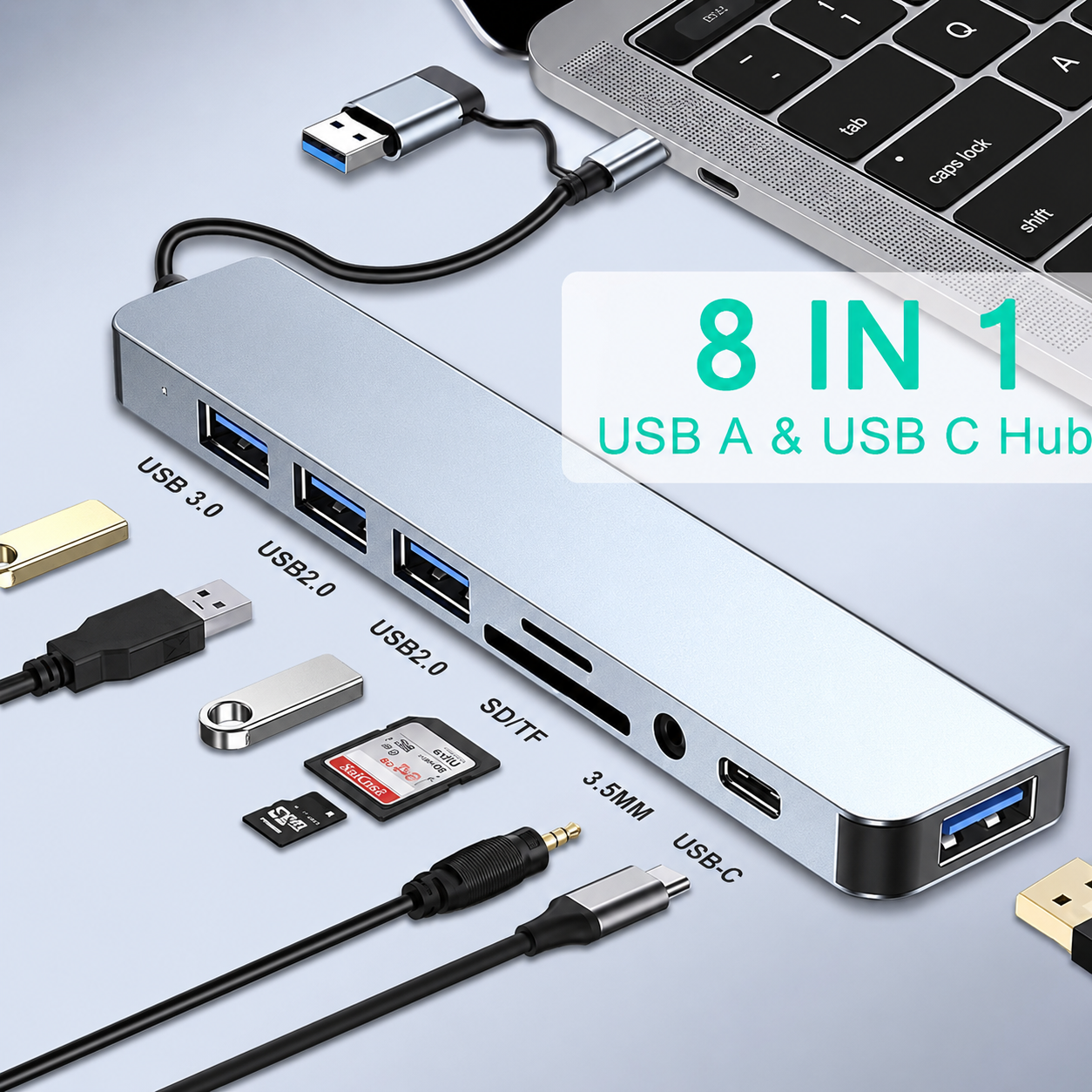 8-in-1 USB-C Multiport Hub Adapter