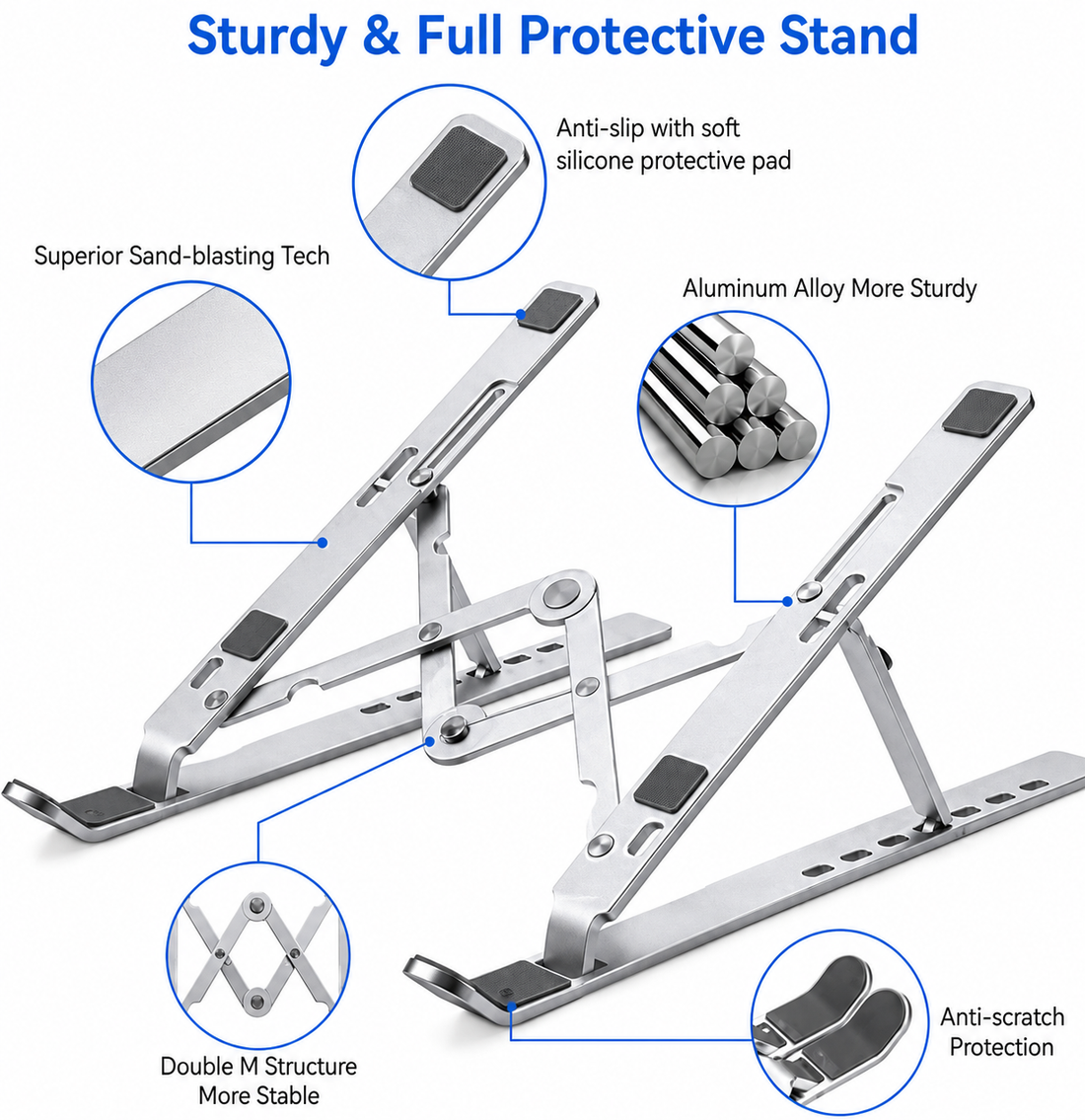 Adjustable Aluminum Laptop Stand Foldable