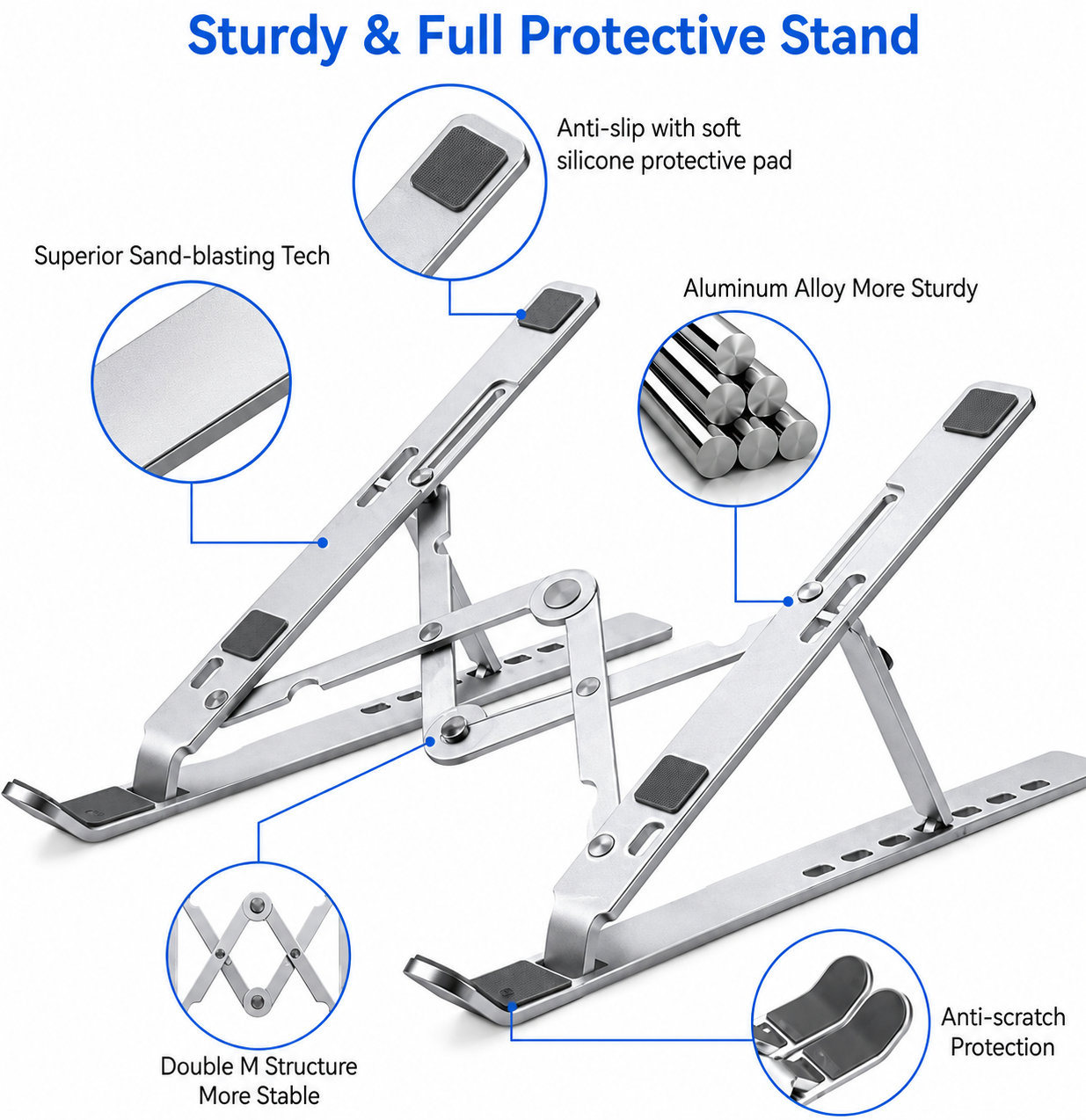 Adjustable Aluminum Laptop Stand Foldable