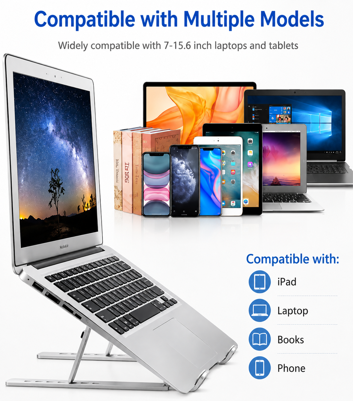 Adjustable Aluminum Laptop Stand Foldable